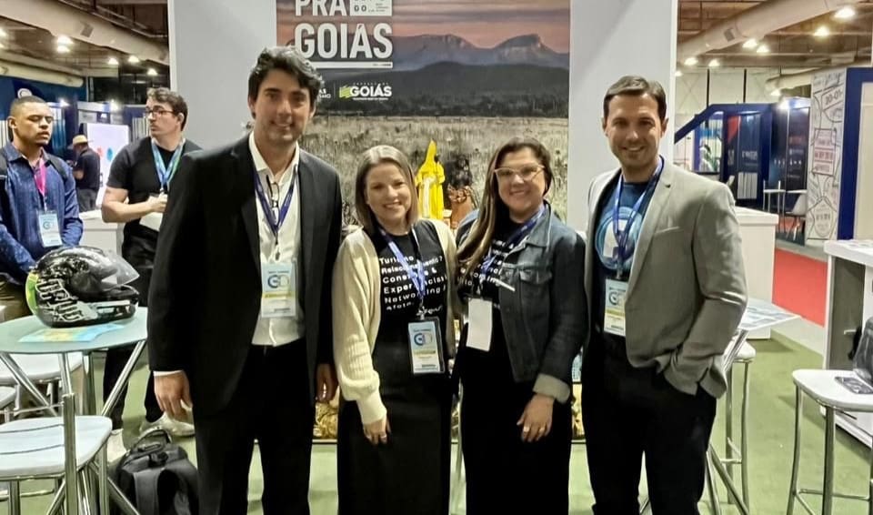 Fabrício Amaral, presidente da Goiás Turismo, Andrea Oliveira, Débora Dilkin e Eduardo Zorzanello