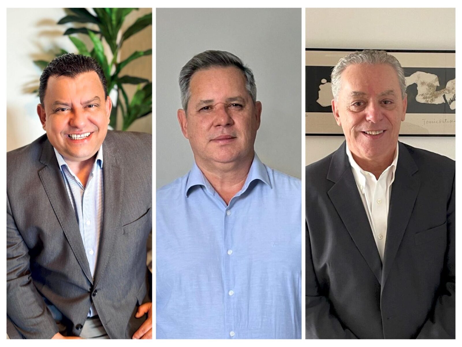 Weres Cley, novo diretor Comercial Santa Catarina; Clóvis Meloque, diretor Comercial Paraná; e Sérgio Carmi, diretor Comercial São Paulo. Fotos: Divulgação amazon parques comercial