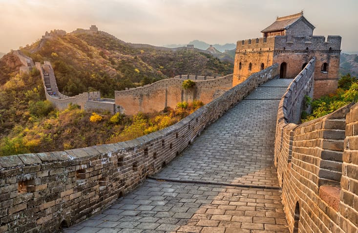 Beautiful section of the Chinese Great Wall china