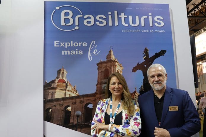 IMG_5028 Francesca Vincenti e Jose Espartero Alonso, do Visit Malta. Crédito: Maurício Herschander/ Brasilturis