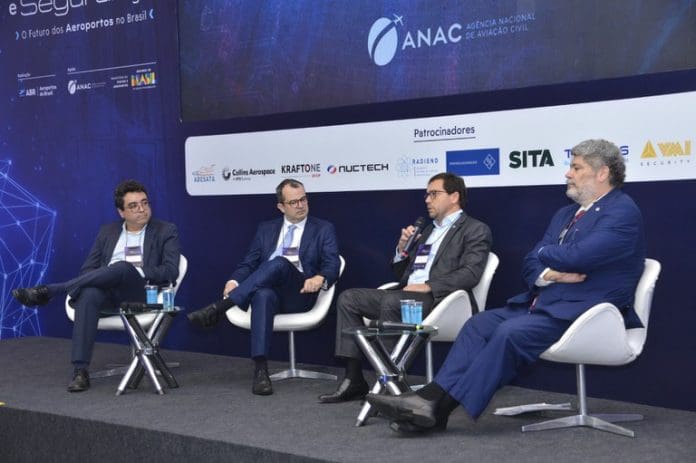 Evento em Guarulhos debateu inovações tecnológicas e novas práticas de segurança nos aeroportos brasileiros. Crédito: Divulgação/Anac