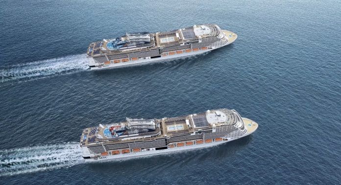 Navio da MSC Cruzeiros em navegação; integração facilita cotações e emissões no Bookeasy Plus. Crédito: Divulgação/R11 Travel