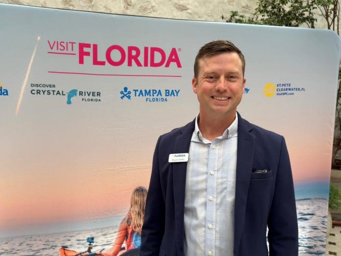 Em visita ao Brasil, Bryan Griffin reforça a prioridade do mercado brasileiro na estratégia global do Visit Florida. Crédito: Felipe Lima/Brasilturis