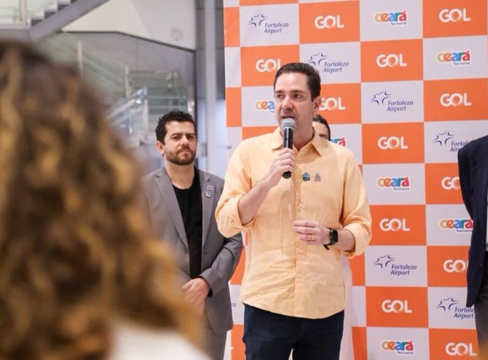 Eduardo Bismarck, secretário de Turismo do Ceará, celebra novos voos diretos para Montevidéu e Foz do Iguaçu. Crédito: Divulgação