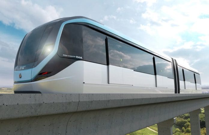 People Mover ligará a Linha 13-Jade aos três terminais do Aeroporto de Guarulhos a partir de 2026. Crédito: Marcopolo Rail