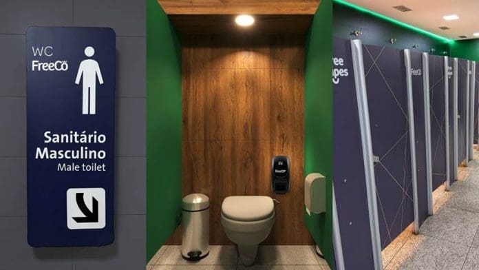 Banheiros do Terminal 3 do Aeroporto de Guarulhos passam por revitalização com projeto inédito de patrocínio e foco na experiência do passageiro. Crédito: Divulgação