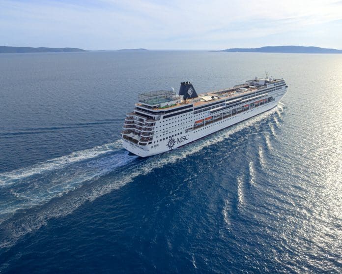 MSC Sinfonia confirma atracação no Porto de Santos após atraso provocado por condições climáticas adversas. Crédito: Divulgação/MSC Cruzeiros